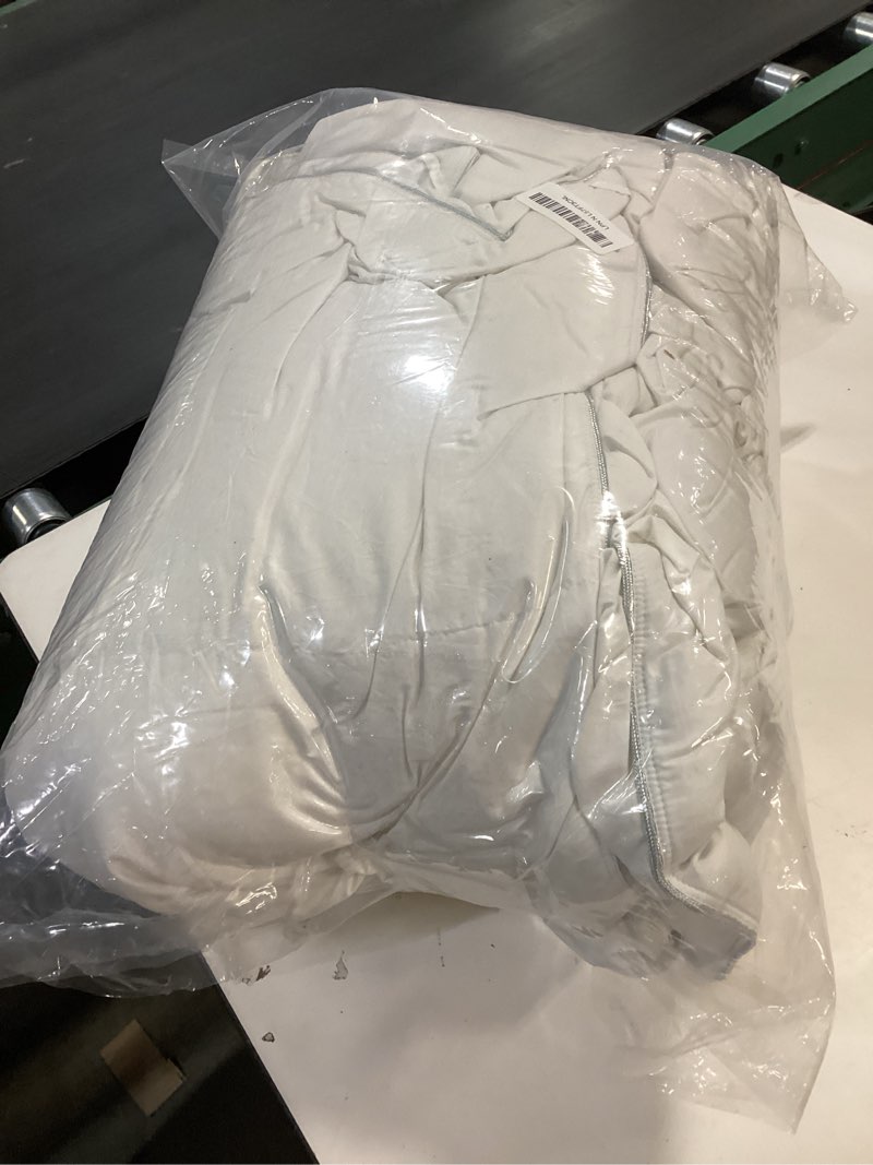 Condition photo showing As Is for APSMILE Down Feather Fibers Comforter Twin Size, Hotel Collection All Season Duvet Insert, Ultra-Sof