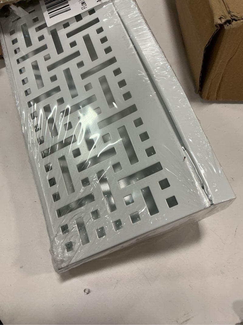 Condition photo showing New/Like New for 18 Inch Baseboard Register (Duct Opening Size) - Wicker Design Baseboard Vent Covers for Home Floor Wall - Easy Adjust Air Supply Lever Floor Baseboard Diffuser (White) 18 Inch White 1