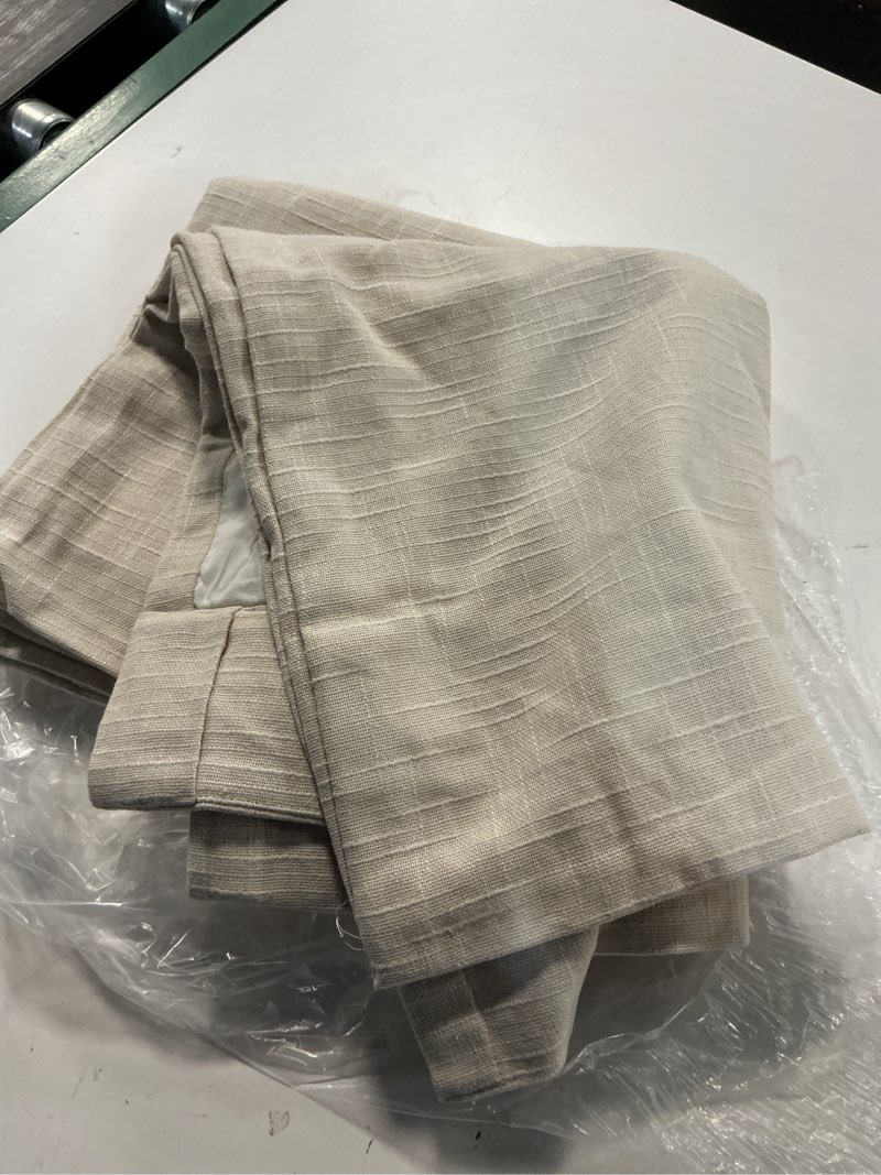 Condition photo showing Good Condition for cotton slub room darkening curtain 48”x 96 “