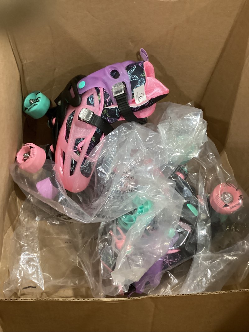 Condition photo showing Good Condition for roller derby falcon 2-in-1 combo quad and inline skates for kids, adjustable sizing butterfly medium (3-6)