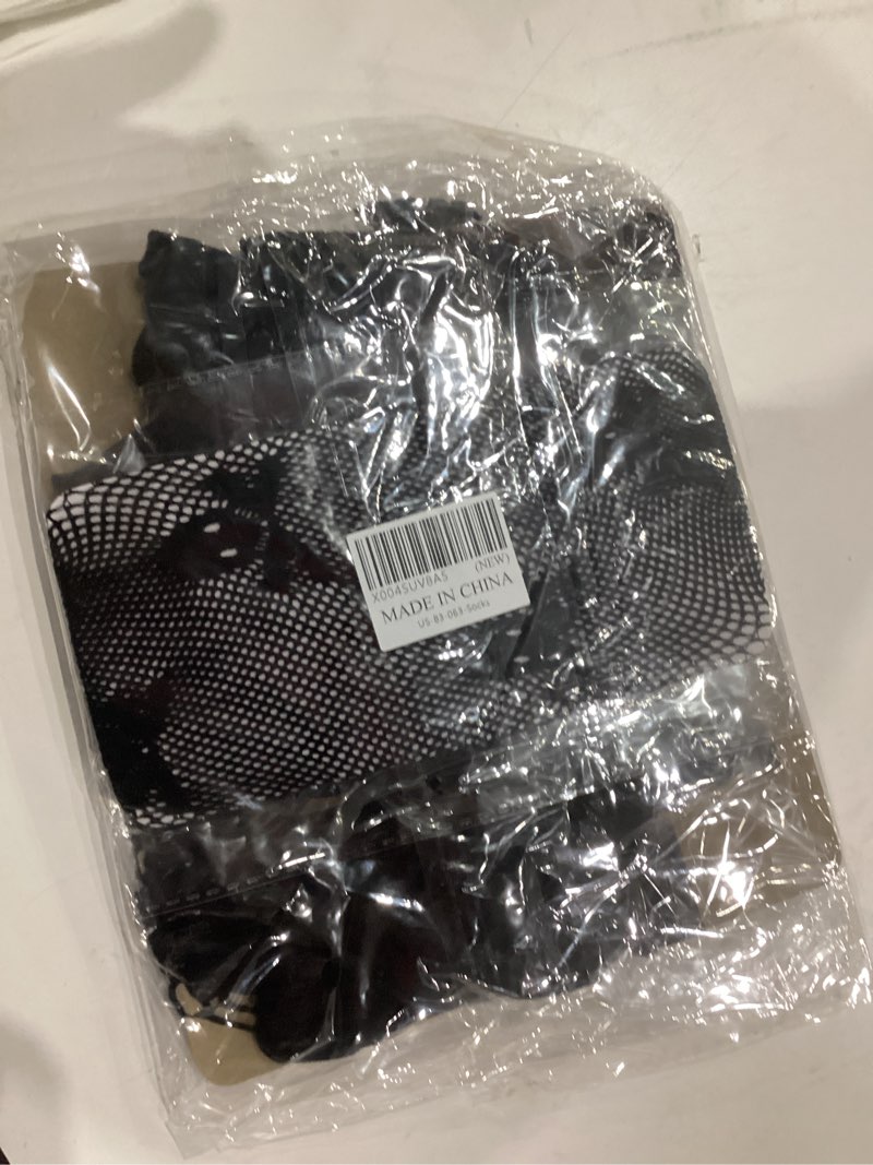 Condition photo showing New/Like New for 3 Pairs Halloween Skull Spider Web Lolita Goth Fishnet Stockings for Women Girl Halloween Cosplay Bar Nightclubs Festival Socks Black