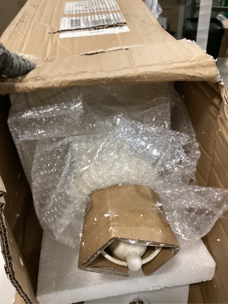 Condition photo showing Good Condition for trirocks set of 2 decorative lanterns 21.5'' & 16" h vintage hanging tower lantern metal candle holder with tempered glass for indoor outdoor home decor parties garden wedding (white with gold brush) 21.5'' & 16" h white