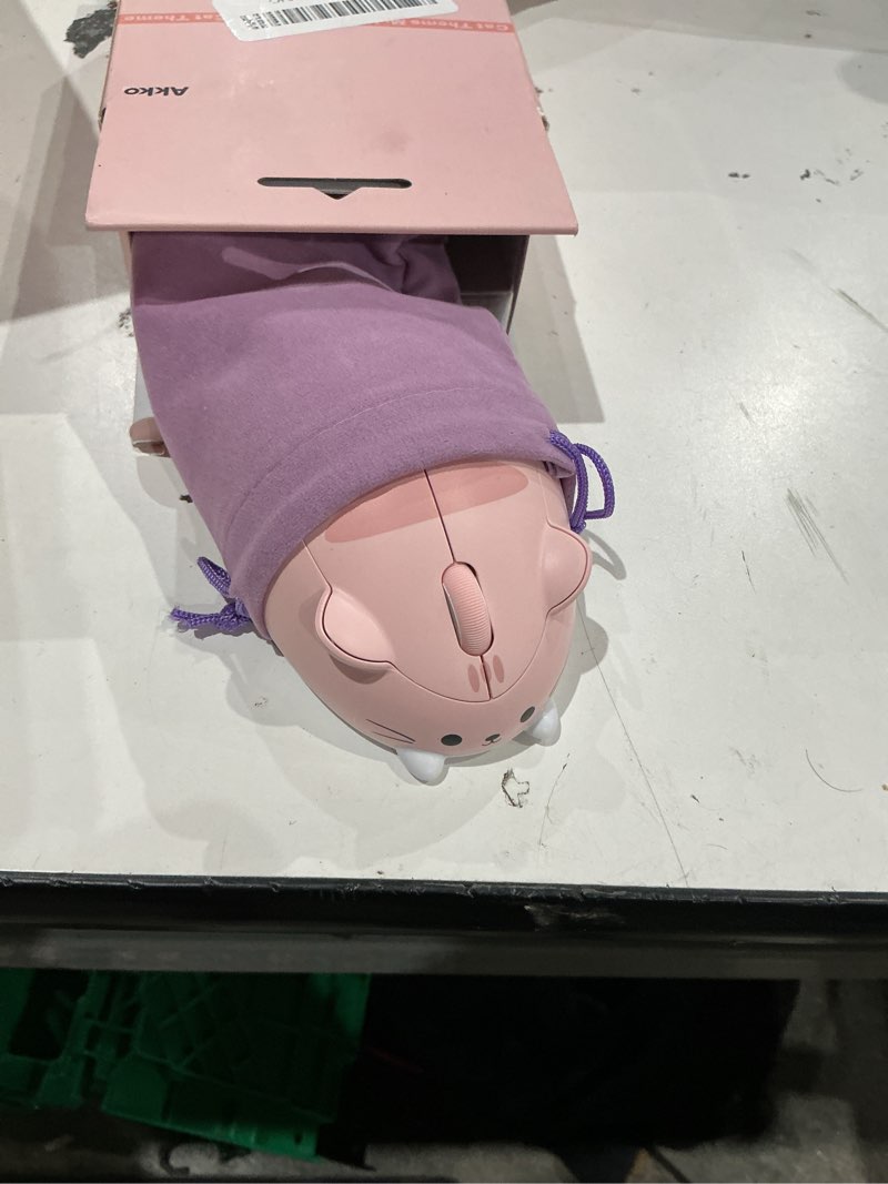Condition photo showing Good Condition for akko cat theme wireless gaming mouse, 2.4g ghz with a usb receiver, cute optical cordless cartoon mice for computer/laptop/desktop/pc, compatible with mac/win (pink angie)