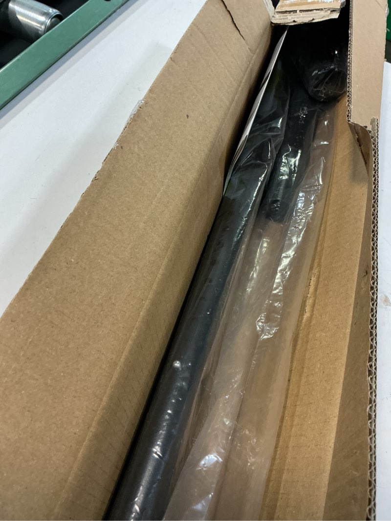 Condition photo showing Good Condition for tension curtain rod 51-86 inch, curtain rod no drilling for window or bathroom closet, outdoor curtain rods for patio tension rod, easy to install, never rust, rod diameter 1.26 inches - black black 51''-86''