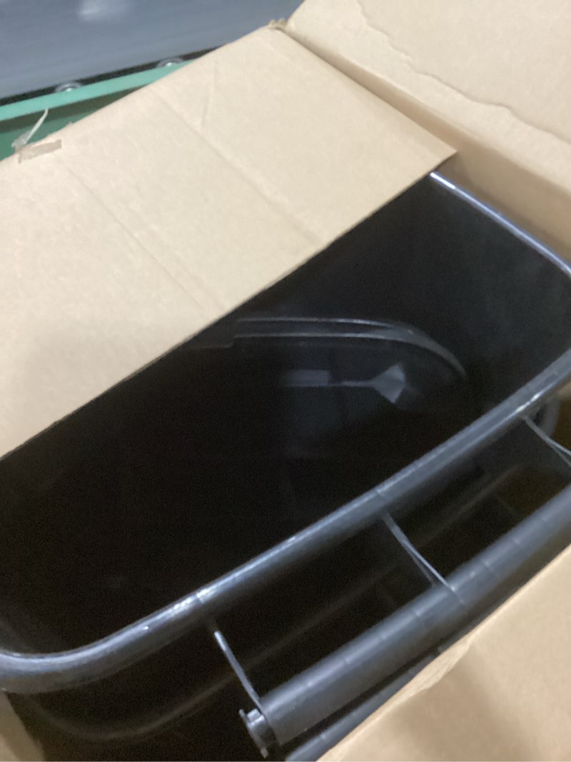 Condition photo showing Good Condition for united solutions 32 gallon wheeled outdoor garbage can with attached snap lock lid and heavy-duty handles, black, heavy-duty construction, perfect backyard, deck, or garage trash can, 2 pack black 32 gallon - 2 pack wheeled garbage can