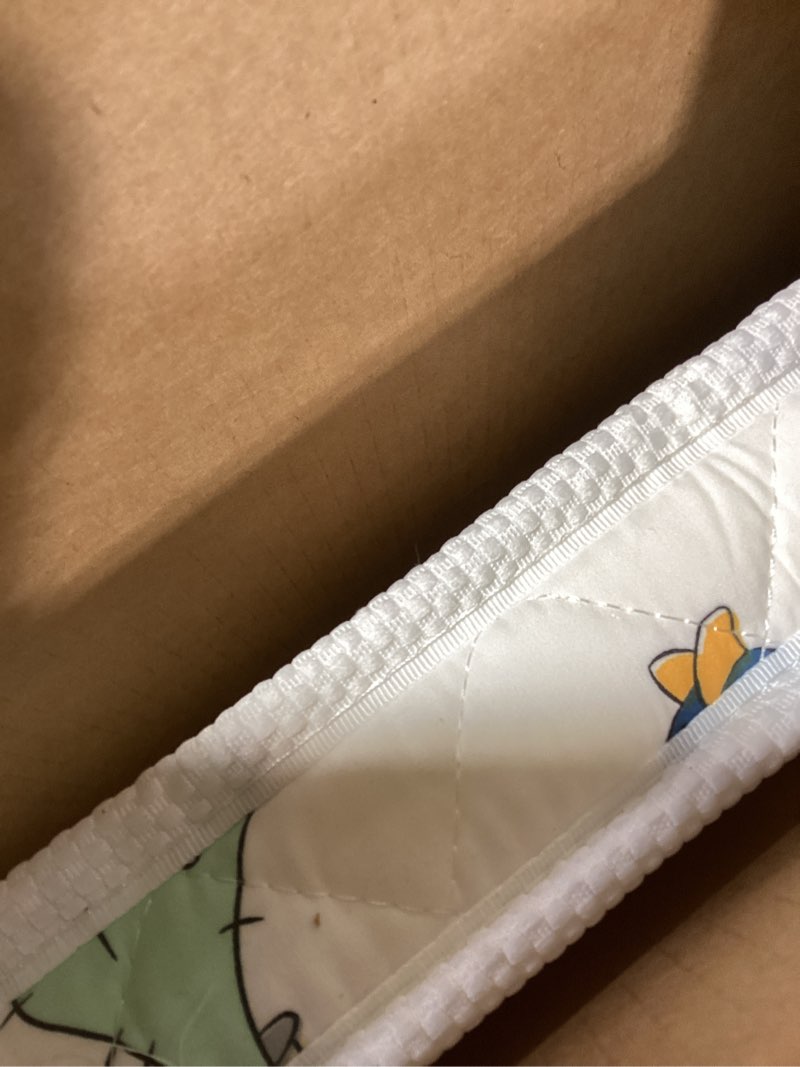 Condition photo showing Good Condition for dream on me luna haven 2" cradle mattress – lightweight firm polyester fiber core, waterproof & easy-clean, stain & odor resistant, greenguard gold and bsa certified (36" l x 18" w x 2" h)