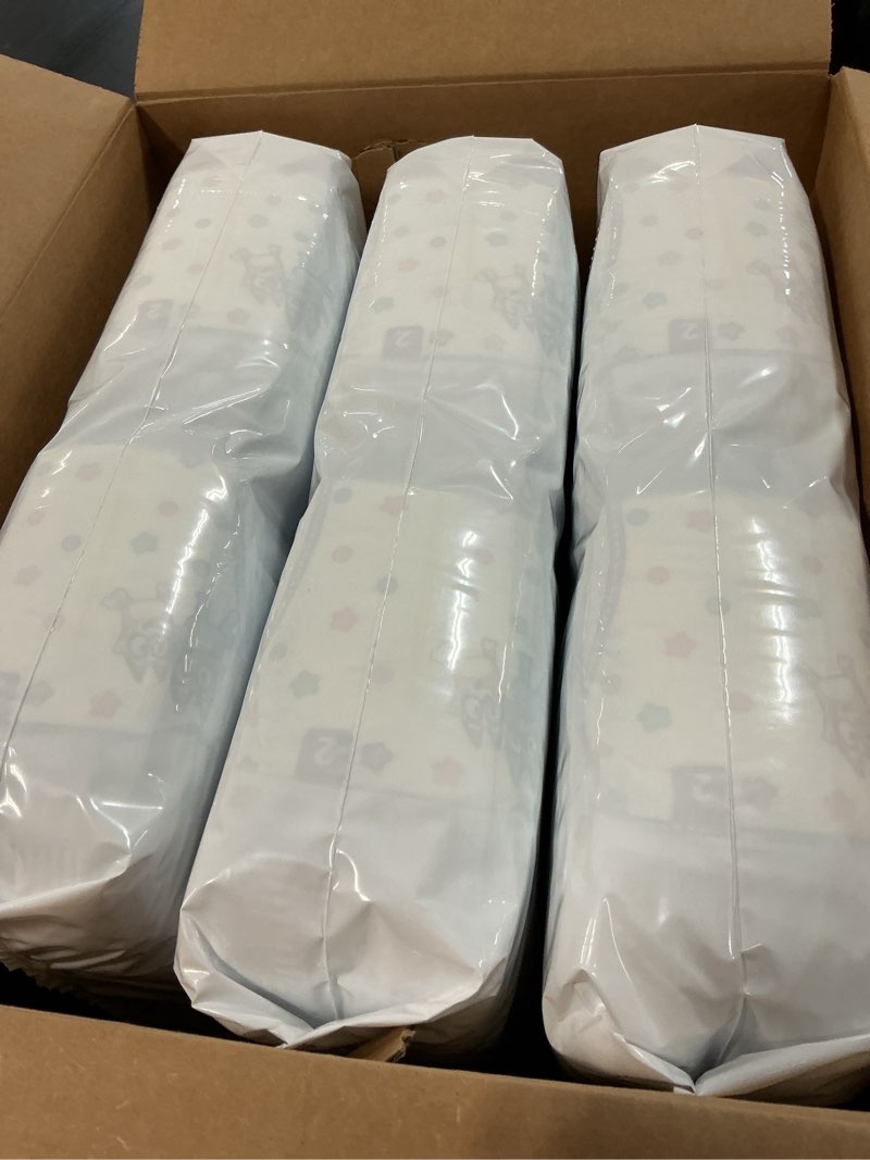 Condition photo showing New/Like New for luvs size 2 baby diapers, platinum protection bluey diapers for day & night, size 2, 264 count (packaging may vary) size 2 264