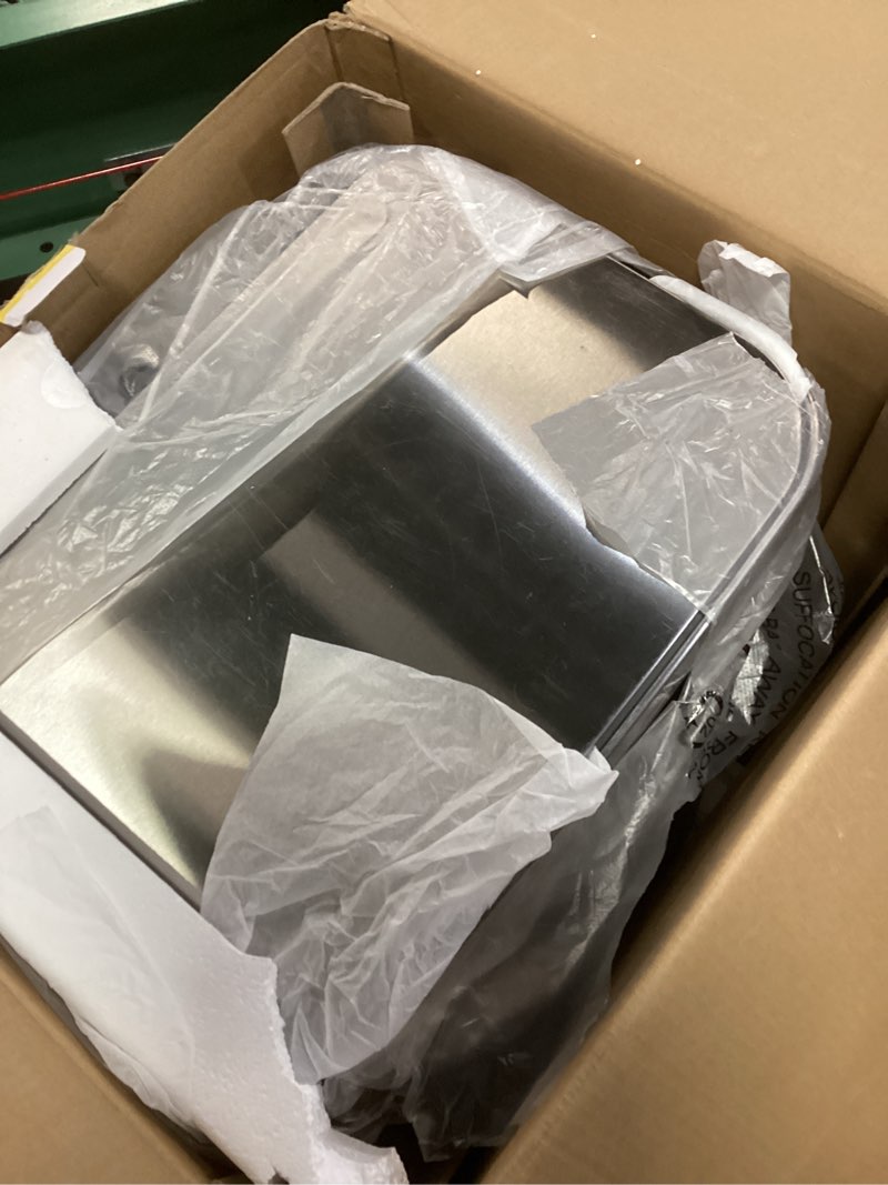 Condition photo showing Good Condition for Glad Stainless Steel Step Trash Can with Clorox Odor Protection | Large Metal Kitchen Garbage Bin with Soft Close Lid, Foot Pedal and Waste Bag Roll Holder, 20 Gallon, All Stainless