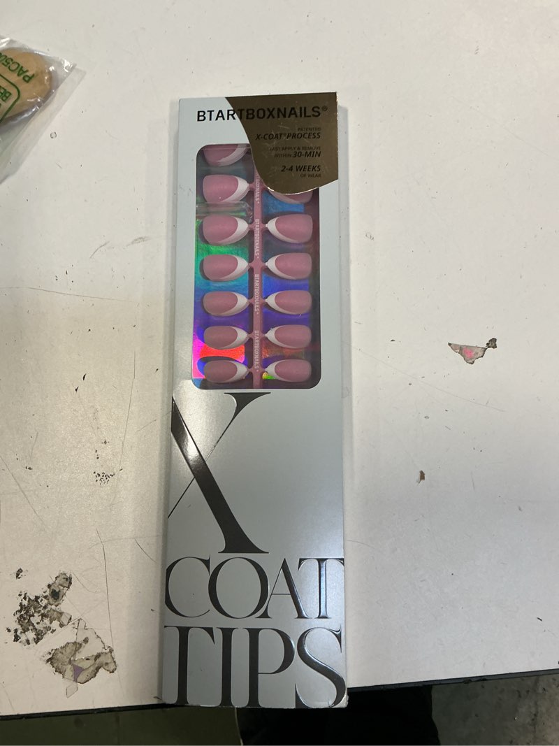 Condition photo showing New/Like New for Press On Nails Short - BTArtbox Ombre Acrylic Press On Nails, Square Glue On Nails with Nail Glue, Supremely Fit & Natural Reusable Stick On Nails in 15 Sizes - 30 Soft Gel Fake Nails Kit, Vanilla Cream