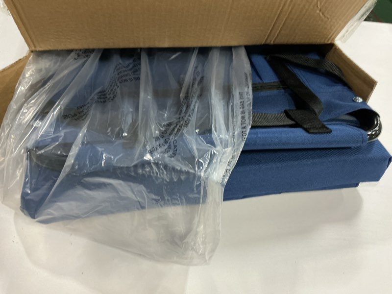 Condition photo showing Good Condition for Stadium Seat for Bleachers with Back Support and Wide Padded Cushion Stadium Chair - Includes Shoulder Strap and Cup Holder Navy-1 Pack