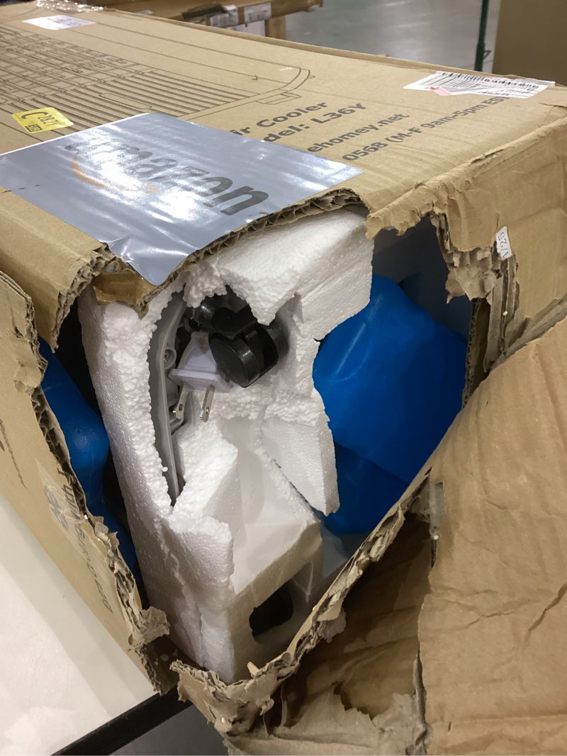 Condition photo showing As Is for 25" Windowless Air Conditioner with Double Tanks for 16H Cooling, 25ft Remote & Timer,3-IN-1 Evaporative Air Cooler for Room, 90° Oscillation, 30dB, 3-Speed Swamp Cooler Air Conditioner Portable