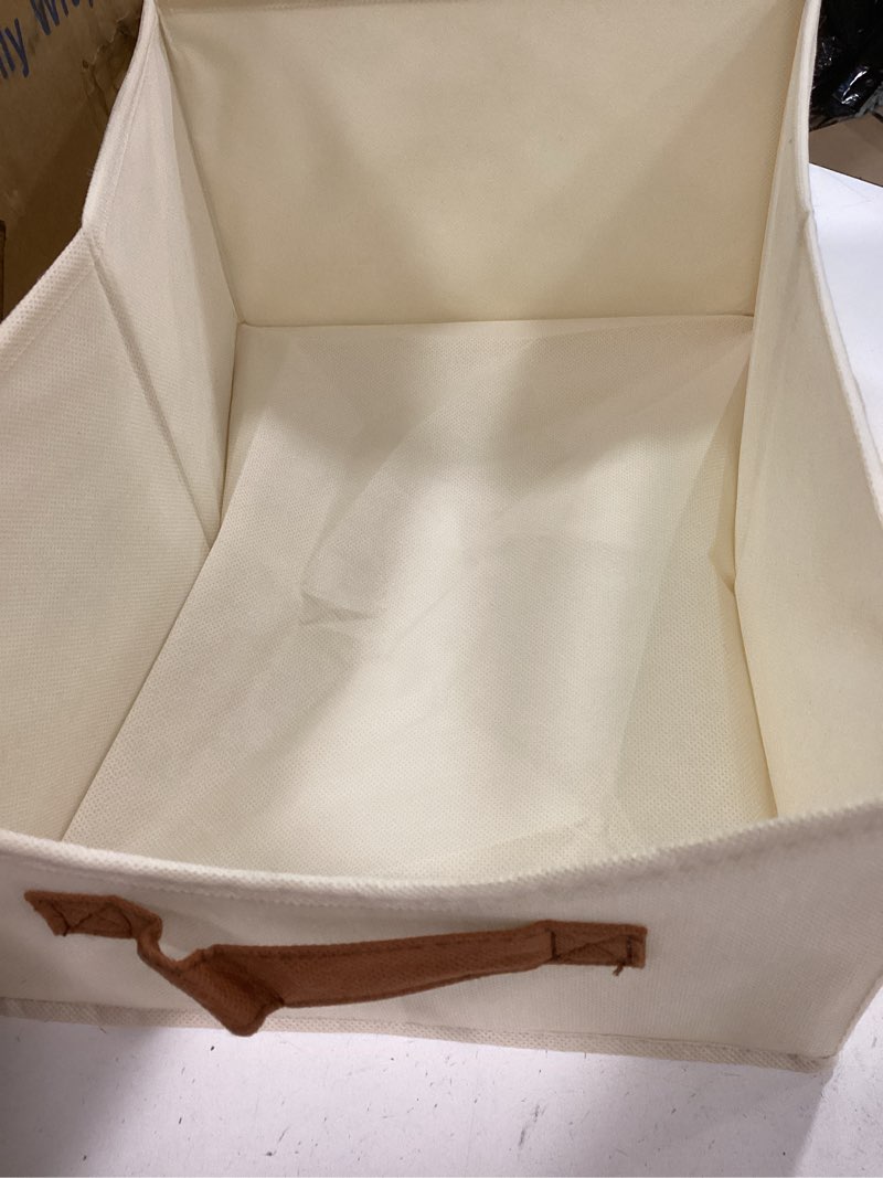Condition photo showing Good Condition for Closet Storage Bins, Fabric Closet Organizers and Storage Basket for Shelves, Collapsible Shelf Baskets for Organizing Shelves, Bedroom Clothes Basket, Beige