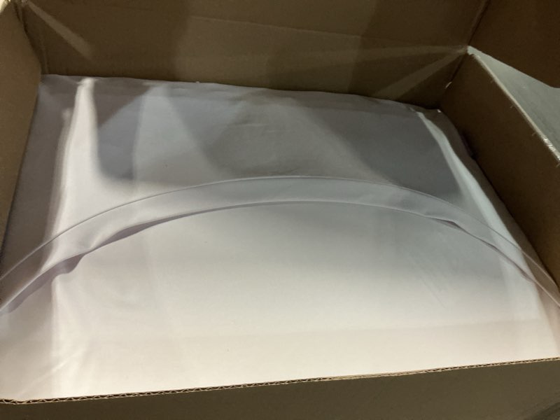 Condition photo showing As Is for purple dreamlayer pillow - standard size, multi-layered gelflex grid & microair foam for support & pressure relief - customizable height with removable foam booster layers
