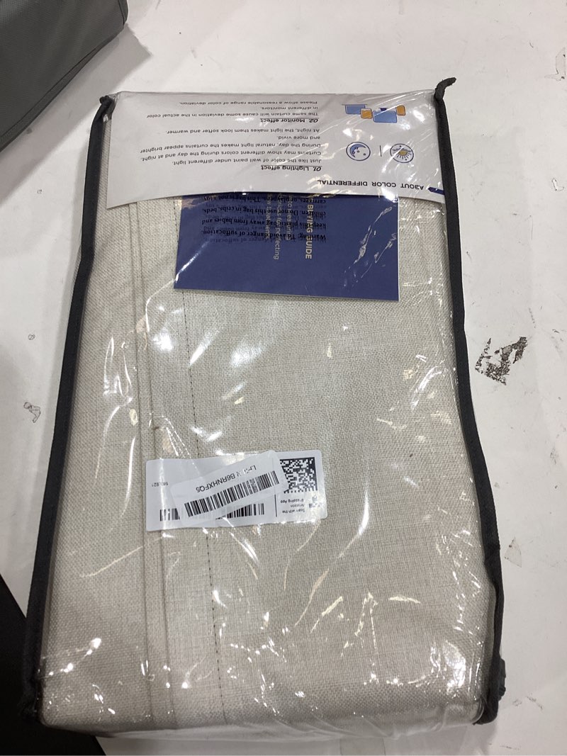 Condition photo showing Good Condition for 100% Blackout Shield Linen Blackout Curtains for Bedroom 96 Inches Long, Back Tab/Rod Pocket Living Room Drapes, Thermal Insulated Blackout Curtains 2 Panels Set, 50" W x 96" L,Cream Cream 50"W x 96"L (Pack of 2)