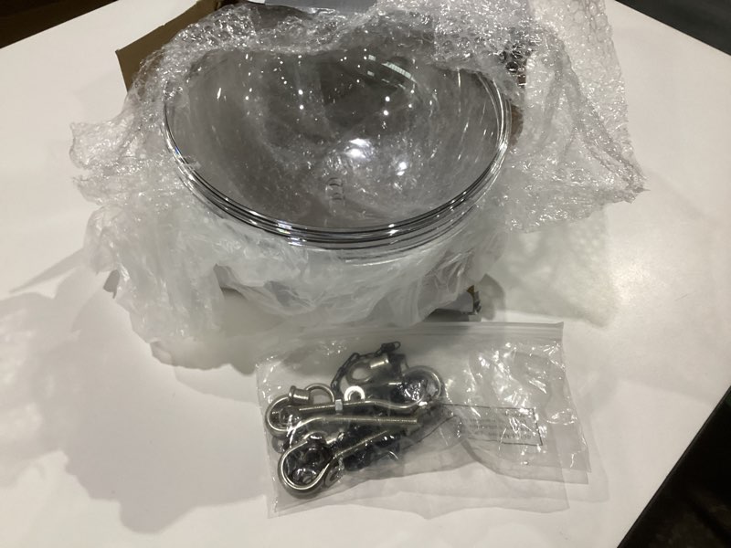 Condition photo showing Good Condition for 2 Pcs 10'' Bird Feeder Rain Guard Clear Squirrel Baffle Protective Cover Round Protective Dome Rain with Chains for Hanging Bird Feeders Outdoor Garden