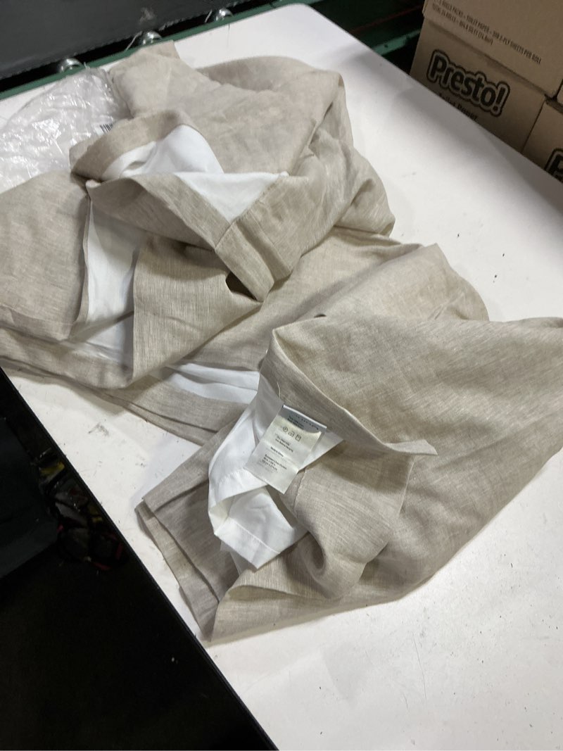 Condition photo showing Good Condition for quince european linen curtain 48”x108” single panel flax