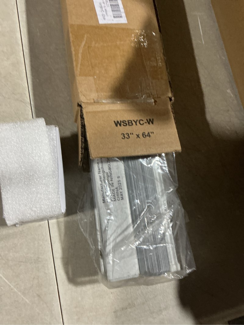 Condition photo showing Good Condition for seeye cordless mini blinds aluminum venetian blind horizontal window shades, 1" slat size - rooming darkening blinds anti-uv & waterproof for home, office, easy to install, 33" w x 64" h, white white 33"w x 64"h
