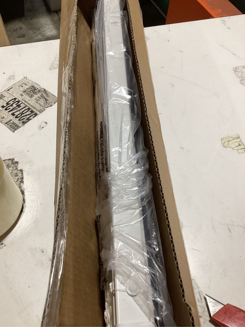Condition photo showing Good Condition for lazblinds no drill blinds for indoor windows, cordless 1" vinyl mini blinds, privacy s-curve blinds for windows, room darkening horizontal window blinds and shades for home, 27" w x 48" h, white white 27" w × 48" h