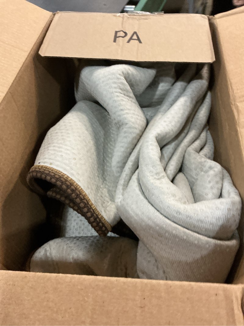 Condition photo showing As Is for IOHOUZE Washable Exrea Long Hallway Runner Rug 3x20 Non Slip Rubber Backed Kitchen Runner Entryway Runner Indoor, Woven Rugs Floor Carpet for Kitchen Hall Entryway Stair, Brown 3' x 20' (Runner) Brown