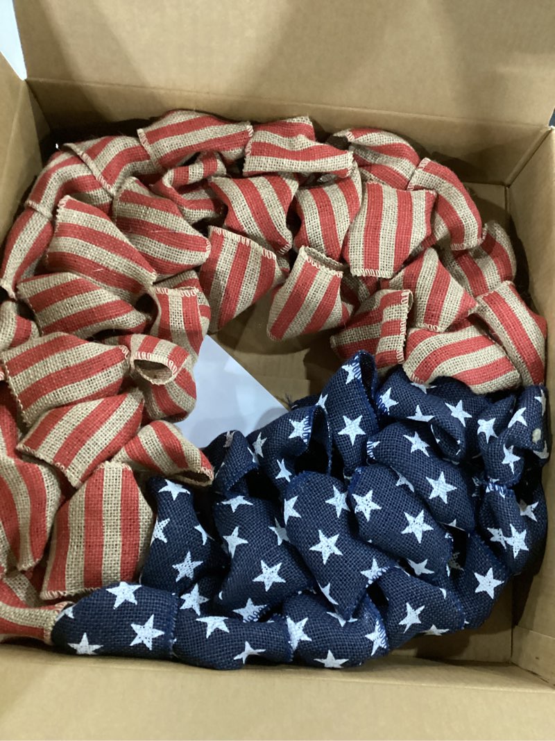 18 inch patriotic wreath summer front door wreath pip berry 4th july independence day america patriotic flag wreaths on grapevine for front door wall window decoration home décor red, white, blue