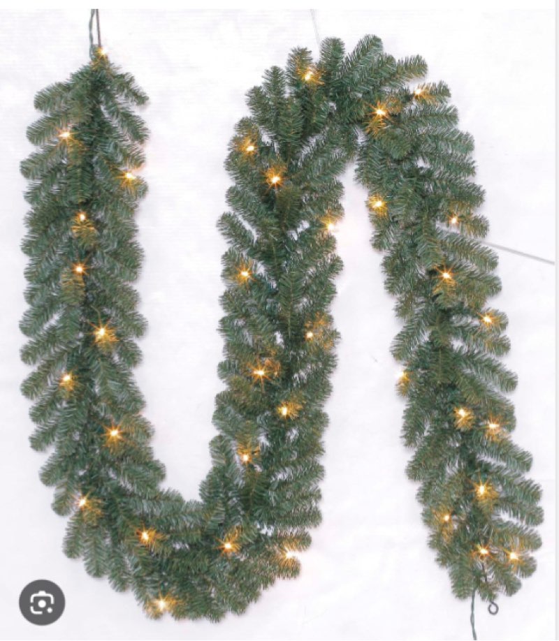 Holiday Living Indoor or Outdoor Pre-lit Electrical Outlet 9-ft Ellston Pine