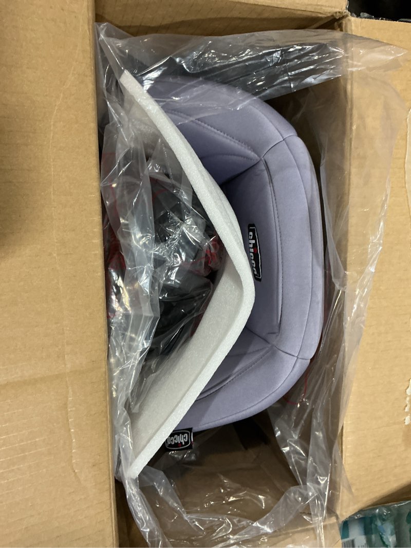 Condition photo showing Good Condition for Chicco KidFit ClearTex Plus 2-in-1 Belt-Positioning Booster Car Seat, Backless and High Back Booster Seat, for Children Aged 4 Years and up and 40-100 lbs. | Lilac/Purple KidFit ClearTex Plus Lilac