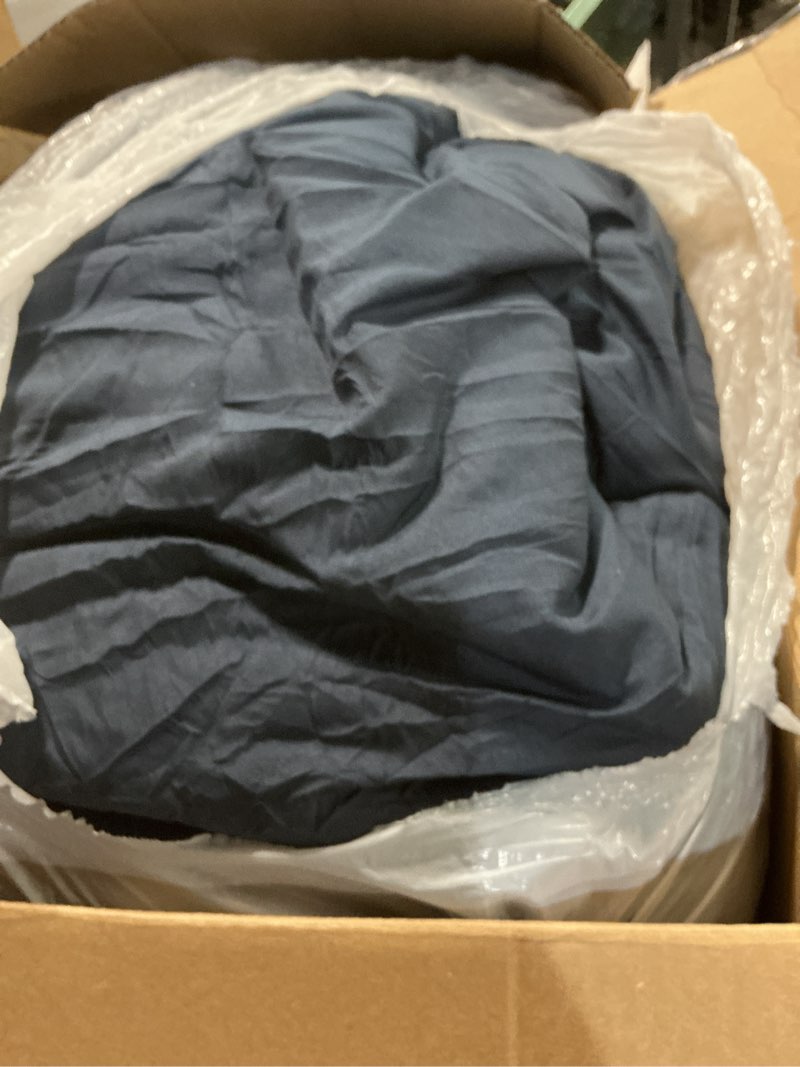 Condition photo showing Good Condition for CozyLux Oversized King Comforter Set Navy Blue, 3 Pieces 120x98 Solid Breathable Quilted Style Bedding Sets All Season, Luxury Soft Down Alternative Comforter Bed Set (1 Comforter & 2 Pillowcases) Navy Oversized King