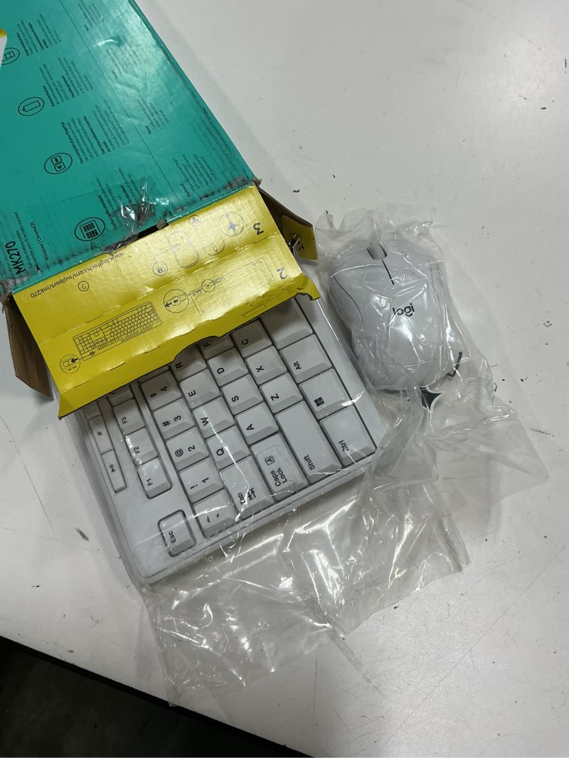 Condition photo showing Good Condition for logitech mk270 wireless keyboard and mouse combo for windows, 2.4 ghz, 8 multimedia keys, pc, laptop, wireless keyboard compact mouse combo - white off white 1 pack combo
