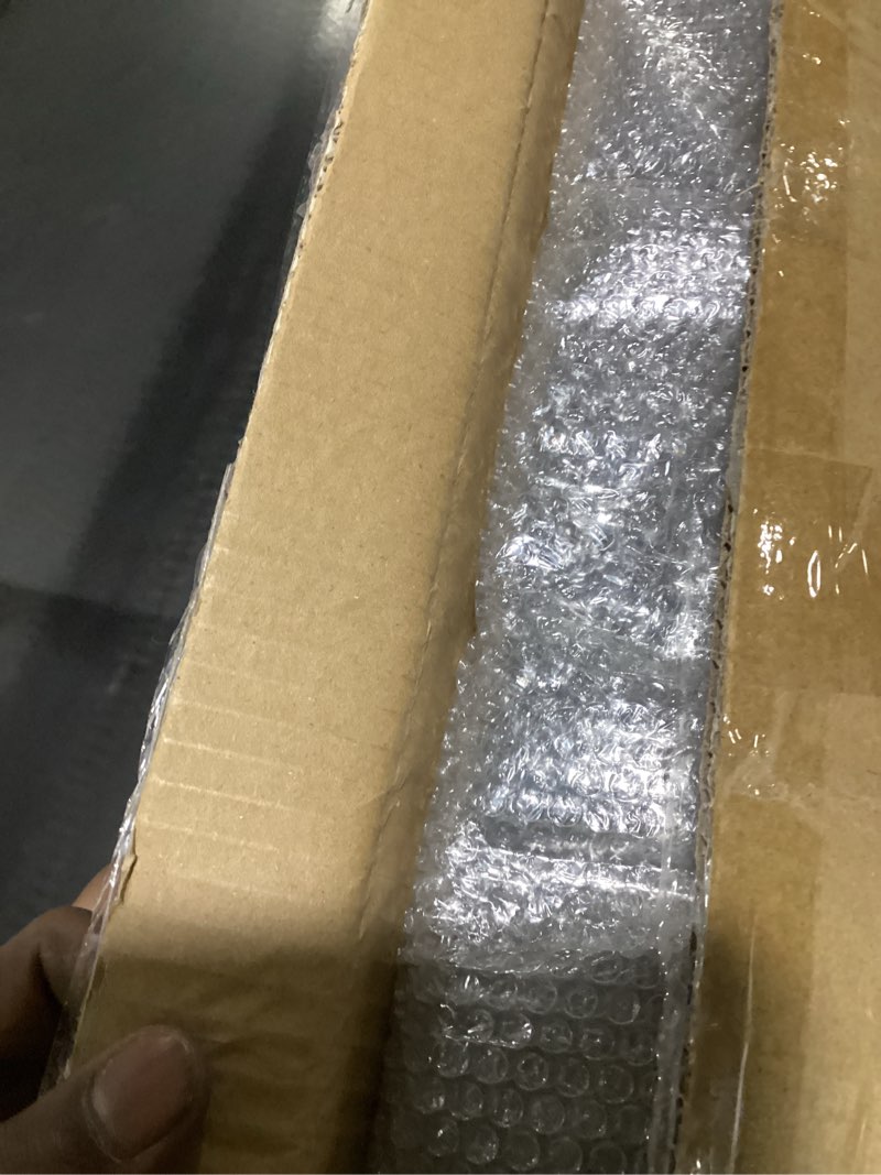 Condition photo showing As Is for Gallery Solutions - Black Wall-Mounted - Curio & Shot Glass Display Case - 17"x26" Glass Door - Bar Accessories - Collectible - Miniature Glassware - Bar Accessories Black 17" x 26"