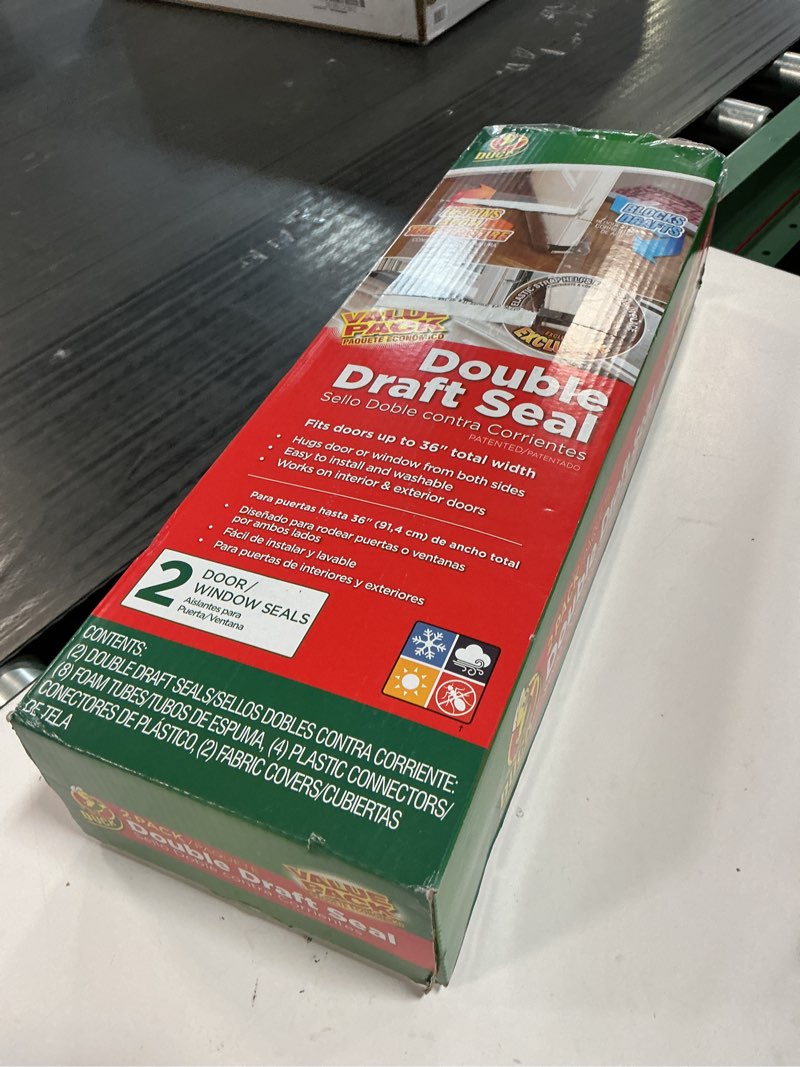 Condition photo showing Good Condition for duck double draft black cloth weather seal for doors 34 in. l x 3.5 in.