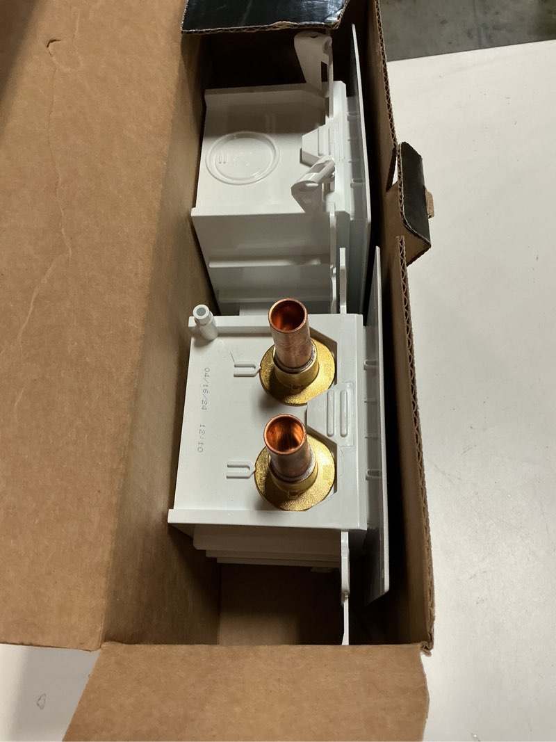 Condition photo showing Good Condition for NEW!! Oatey Moda Modular Washing Machine Outlet Supply Box Copper Sweat 1/4 Turn