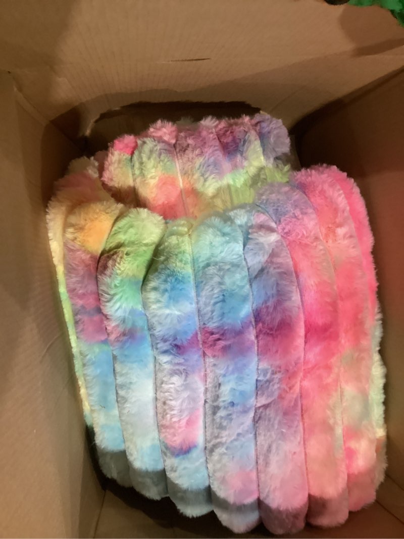Condition photo showing Good Condition for Ophanie Rainbow Colorful Rugs for Living Room 5x8, Unicorn Fluffy Shag Fuzzy Plush Soft Carpets, Floor Shaggy Area Rugs for Bedroom, Carpet for Kids Girls Dorm Nursery Home Decor Aesthetic 5' x 8' (Bed&Living Room 55-100ft²) Rainbow