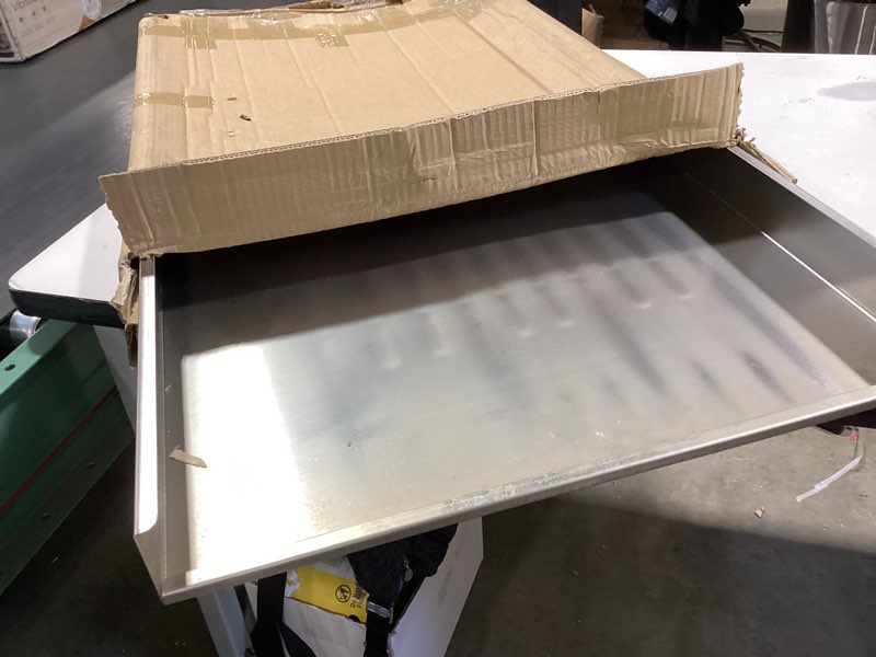 Condition photo showing Good Condition for gas noodle board stove cover: mineye gas stove top cover stainless steel, gas stove cover board for gas and electric stove range expanding kitchen space, sliver, large size 30"x 22"x2.6" silver