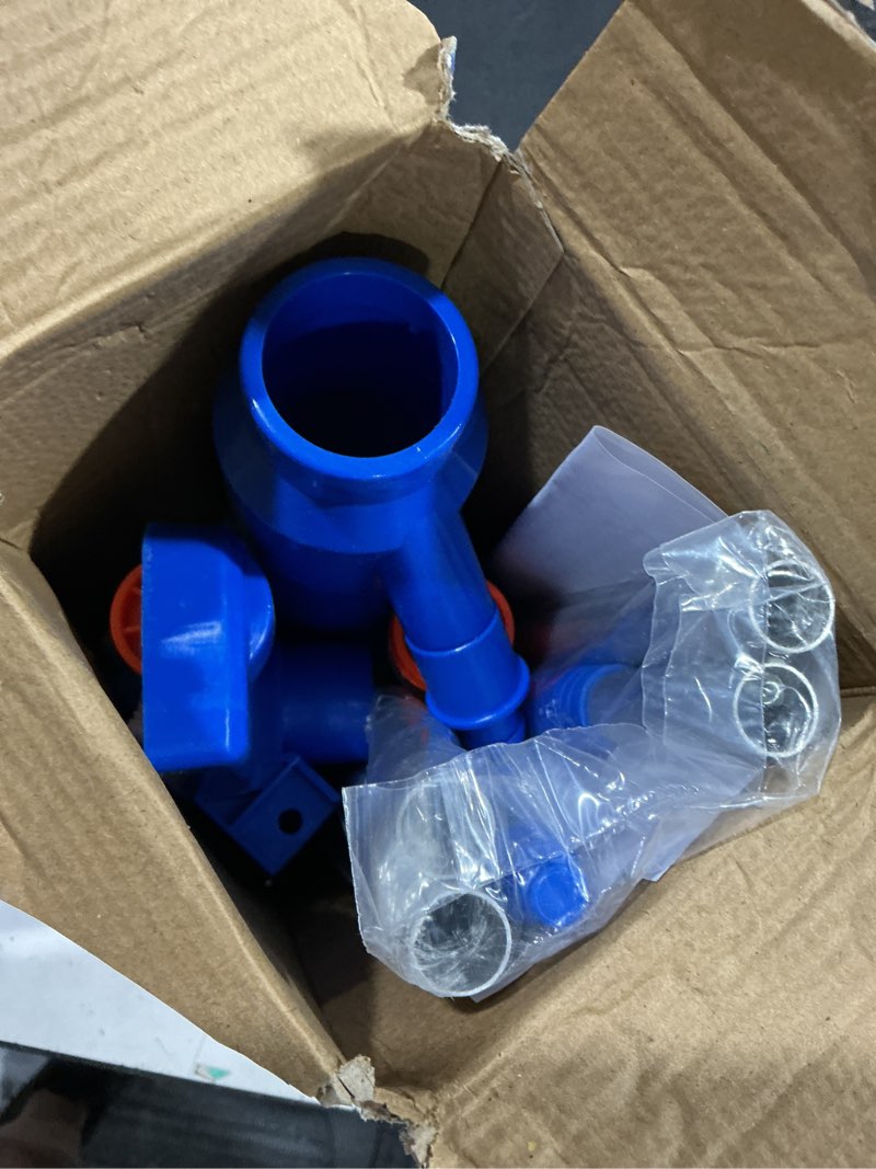 Condition photo showing Good Condition for pool cleaner vacuum, pool vacuum for above ground pool with 3 scrub brushes, nylon mesh net - above ground pool vacuum for swimming pool, spa, fountain, pond, hot tub, navy blue