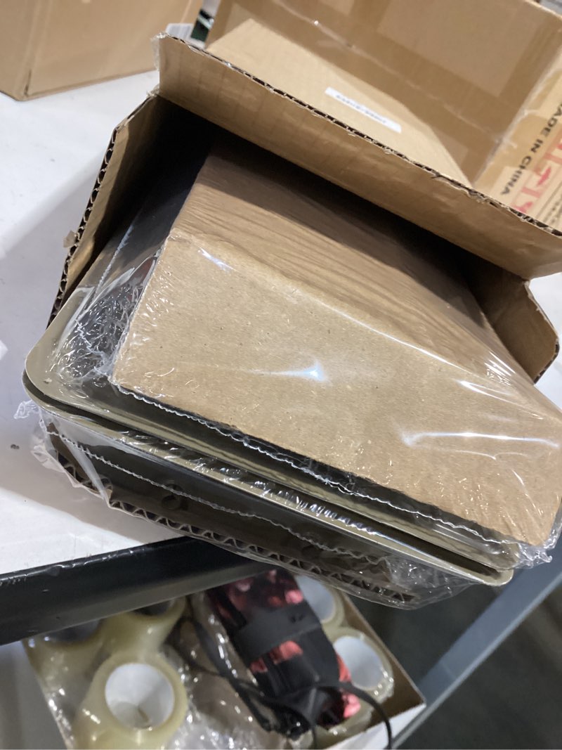 Condition photo showing New/Like New for VOISEN Floor Register 4x12, 2 Pack Floor Vent Covers, Steel Adjustable Air Supply Grille Register Vent Cover Grill for Sidewall and Floor, Vent Covers for Home Floor,Brown 4x12 inches Brown 2PCS