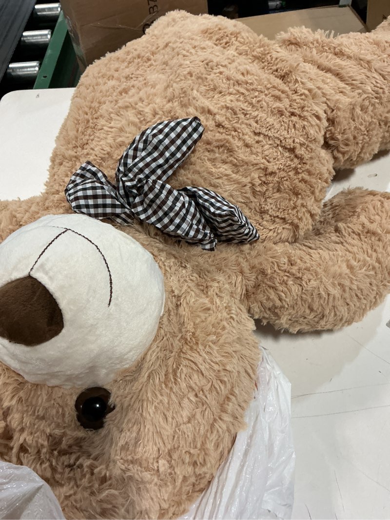 Condition photo showing Good Condition for MaoGoLan Giant Teddy Bear 4 Feet,Adorable and Cuddly Big Bear Stuffed Animal 47", Classic Teddy Bear Plush Gift Decoration for Baby Shower,Party,Birthday,Valentines Day,Tan Brown 47 inches