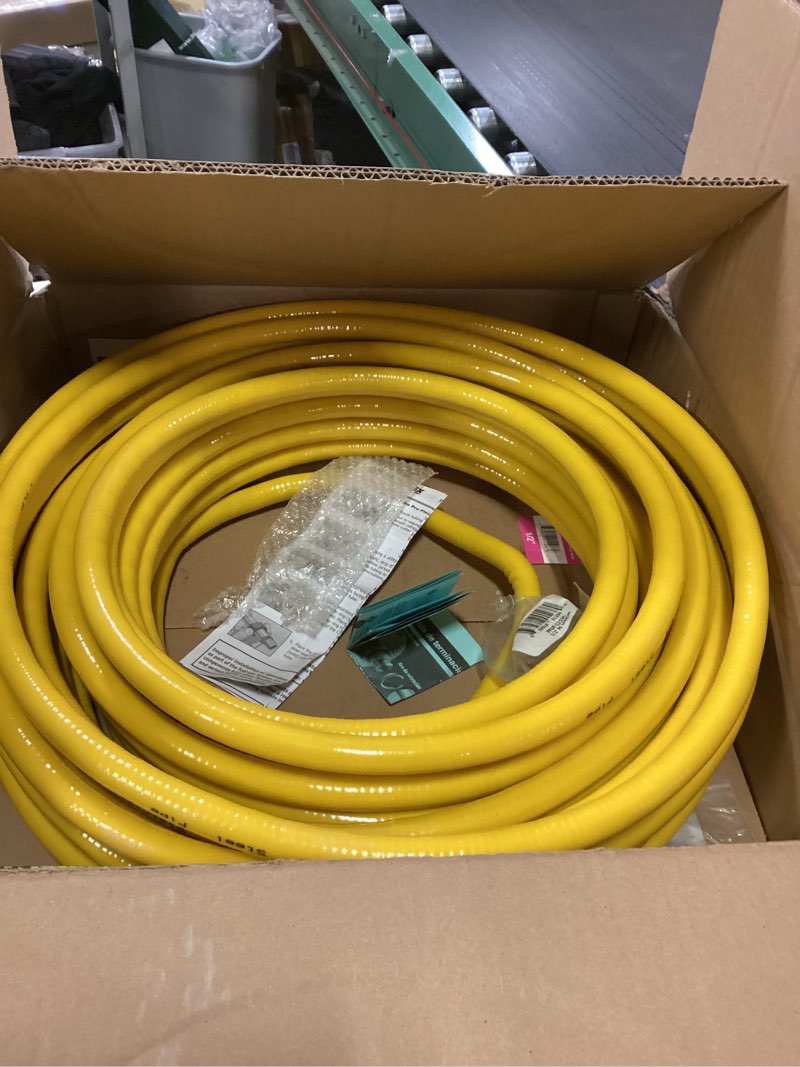 Condition photo showing Good Condition for Flexible Natural Gas Line Hose | Corrugated Stainless Steel Tubing | 2PCS Brass NPT Male Quick-Connect Adapters | CSST Underground & Propane Conversion Kit for Outdoor Grills (37Ft 1/2'')