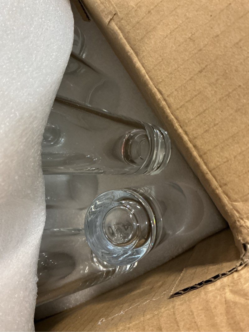 Condition photo showing Good Condition for ruckae 12 pack 2 oz shot glasses set clear shot glasses bulk with heavy base bar cylinder glass shot cups for vodka tequila whiskey liquor cocktail (cylinder shaped) transparent(cylinder)-2 oz 12pack