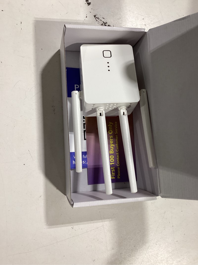 Condition photo showing Good Condition for wifi extender, 2026 fastest wifi booster 1200mbps dual band (5ghz/2.4ghz) wifi extenders signal booster for home, wifi repeater with ethernet port covers up to 12999sq.ft and 85+ devices