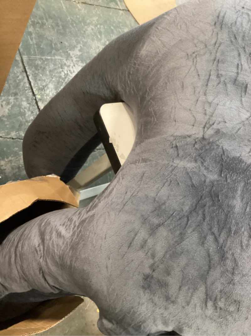 Condition photo showing Good Condition for Pregnancy Pillow, Full Body 57 Inch Maternity Pillow with Removable Washable Cover - Sleep Support for Legs, Back, Neck, Shoulder, HIPS, Belly for Pregnent Women, Black Grey Velvet Cover Black-grey Velvet