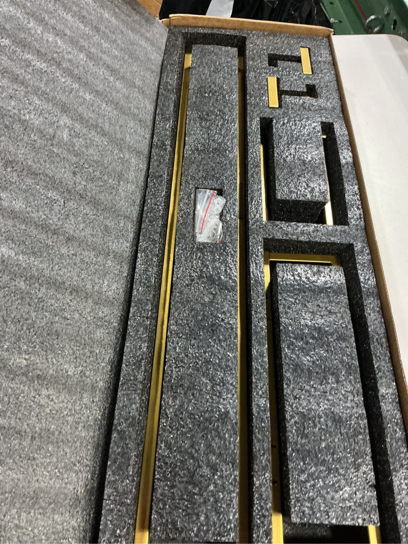 Condition photo showing New/Like New for tnoms brushed gold 5-pieces bathroom hardware set towel bar set,stainless steel bathroom hardware 23.6 inch towel bar towel holder set wall-mounted gold c