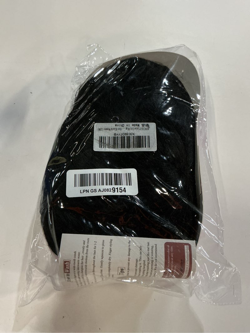 Condition photo showing Good Condition for ruwiss pixie cut wig human hair wigs human hair wig with bangs natural short black wig layered wavy different style short wigs for black women (1b#) fh-1198 1b#