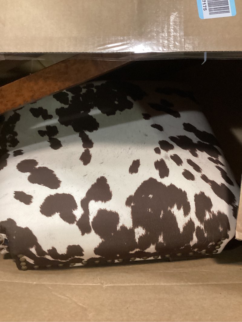 Condition photo showing Good Condition for Linon Udder Madness Corey Bar Stool, 19"W x 22.5"D x 44.75"H, Brown