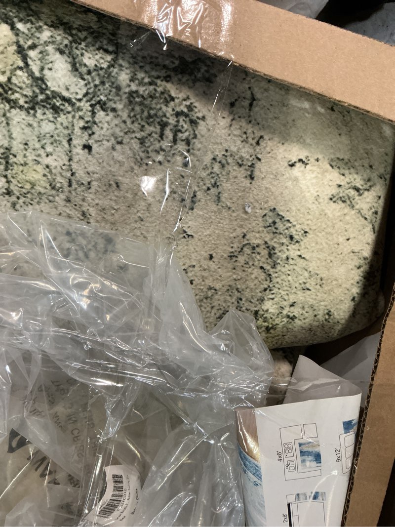 Condition photo showing Good Condition for Carvapet 8x10 Large Sage Green Rugs for Living Room Bedroom Dorm, 10 x 8 Washable Green Modern Abstract Low Pile Carpet with Rubber Backing, Foldable, Non Slip Thin Area Rug, Ultra Soft Sage Green Rug 8' x 10' (Rectangular)