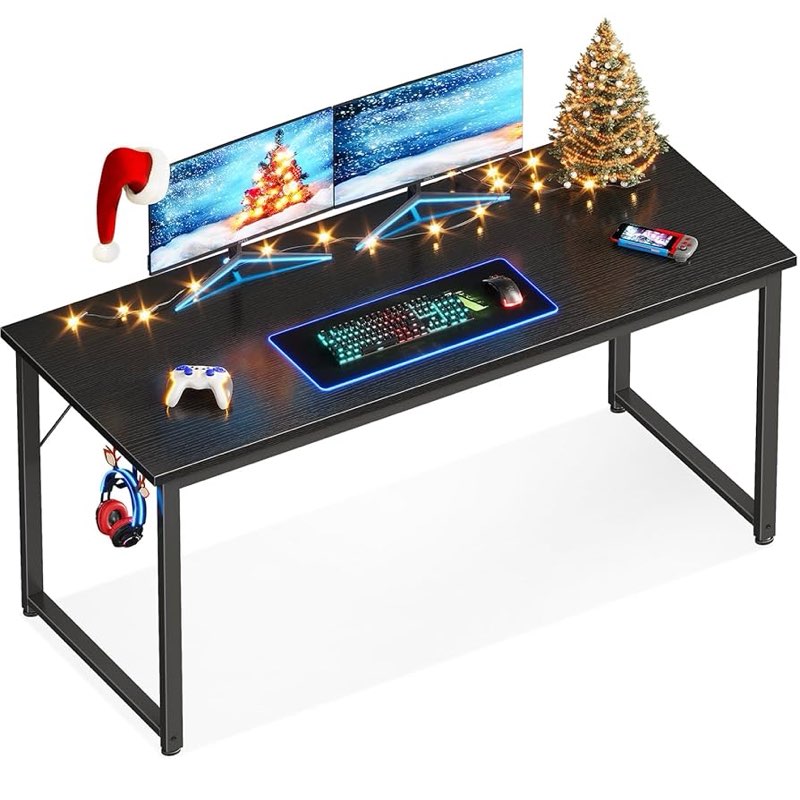 Casaottima 54 Inch Computer Desk for Home Office, Study Writing Table for Small Spaces, Simple Moder