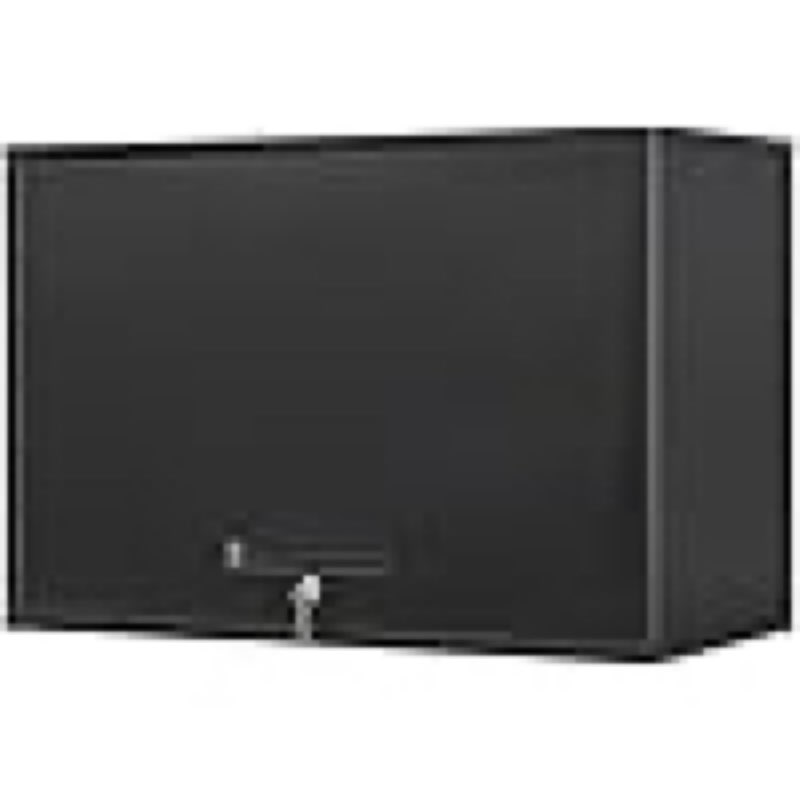 Yizosh Metal Garage Wall Cabinet with Doors and Shelves, Wall Mounted Metal Storage Cabinet, Floating Garage Tool Cabinet for Garage, Basement, Kitchen, Warehouse (Black,