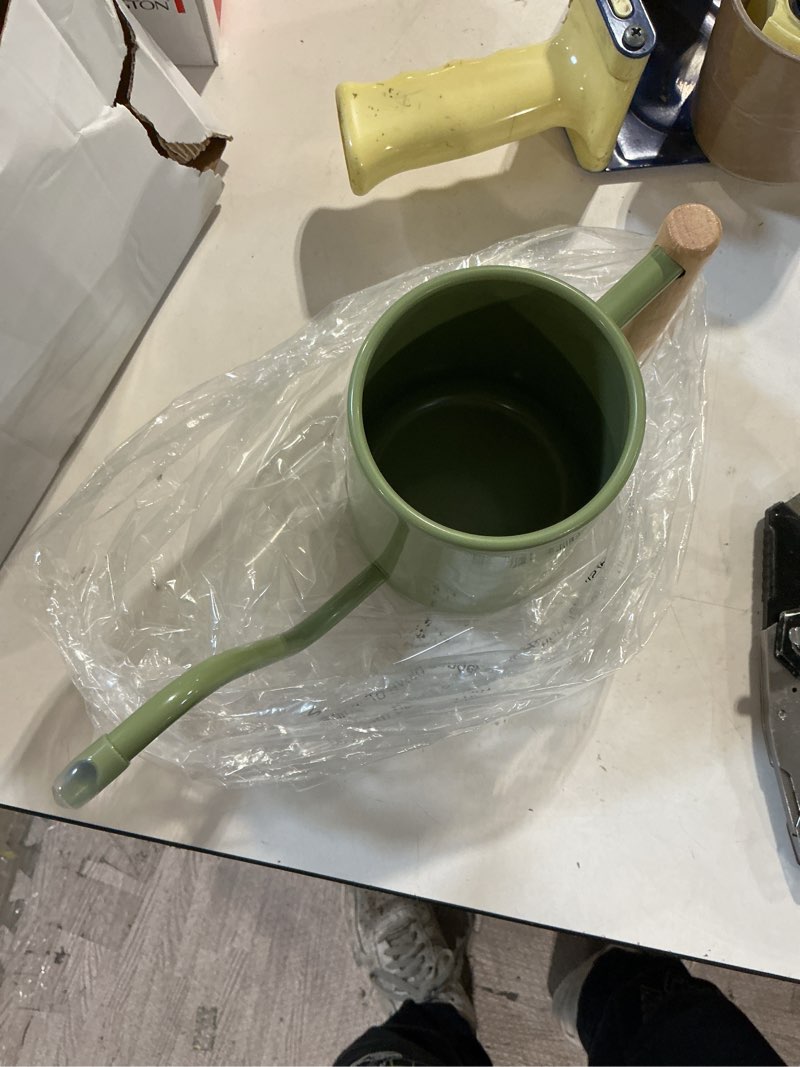 Condition photo showing Good Condition for watering can indoor plants, 35 oz/1000 ml metal stainless steel watering can pot with long spout for indoor house plants bonsai outdoor garden flower decorative (sage green)