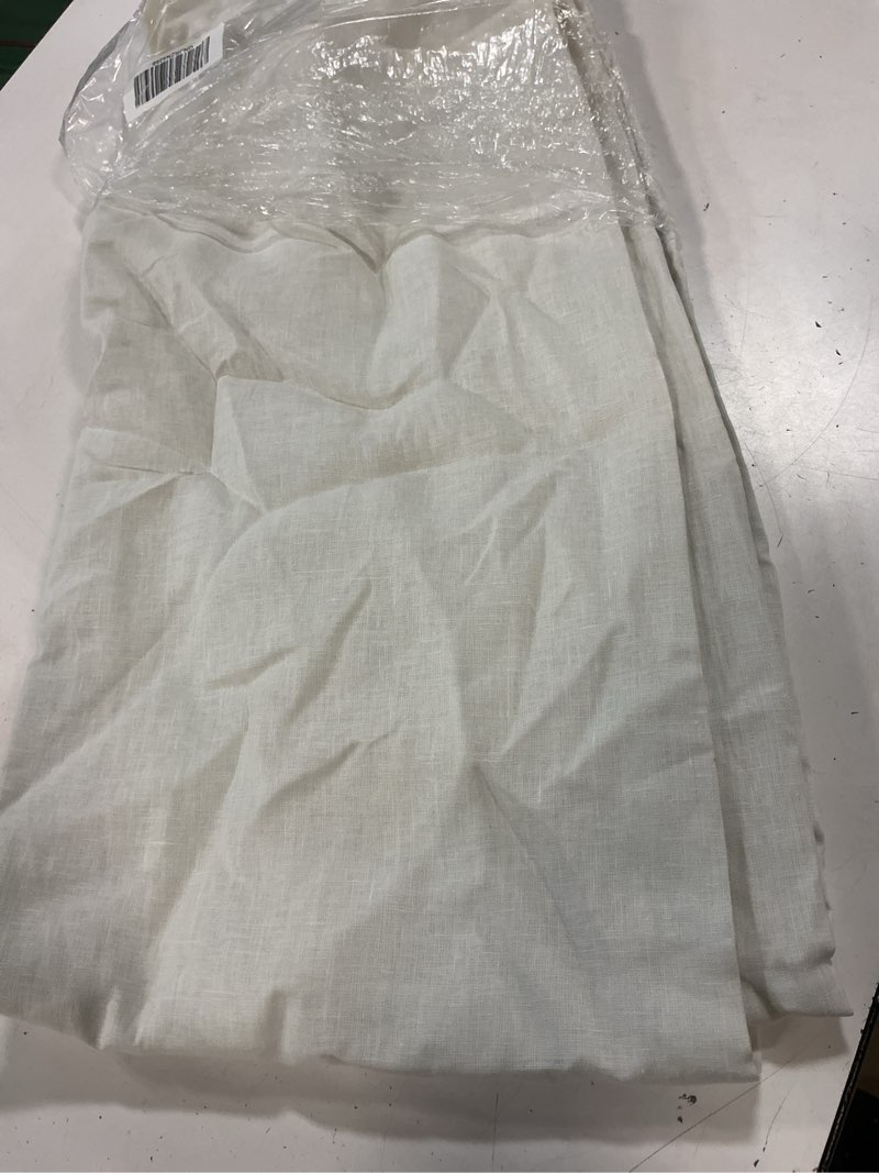 Condition photo showing Good Condition for european linen true blackout curtain - single panel, 48x96, ivory
