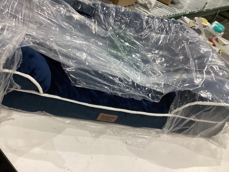 Condition photo showing Good Condition for Item similar ))))EHEYCIGA Memory Foam Dog Bed Medium Sized Dogs, Waterproof Dog Bed Orthopedic with Washable Removable Cover, Non-Slip Pet Bed Couch for Crate, 30x20x6 Inches, Navy Blue Navy Blue 30.0\"L x 20.0\"W x 6\"Th