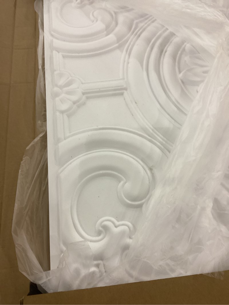 Condition photo showing Good Condition for WOWSTAR 12-Pack 24"x24" Drop Ceiling Tiles, Waterproof Glue up Ceiling Panels, White